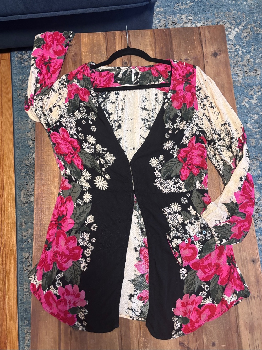 Floral Tunic with Pink Blooms